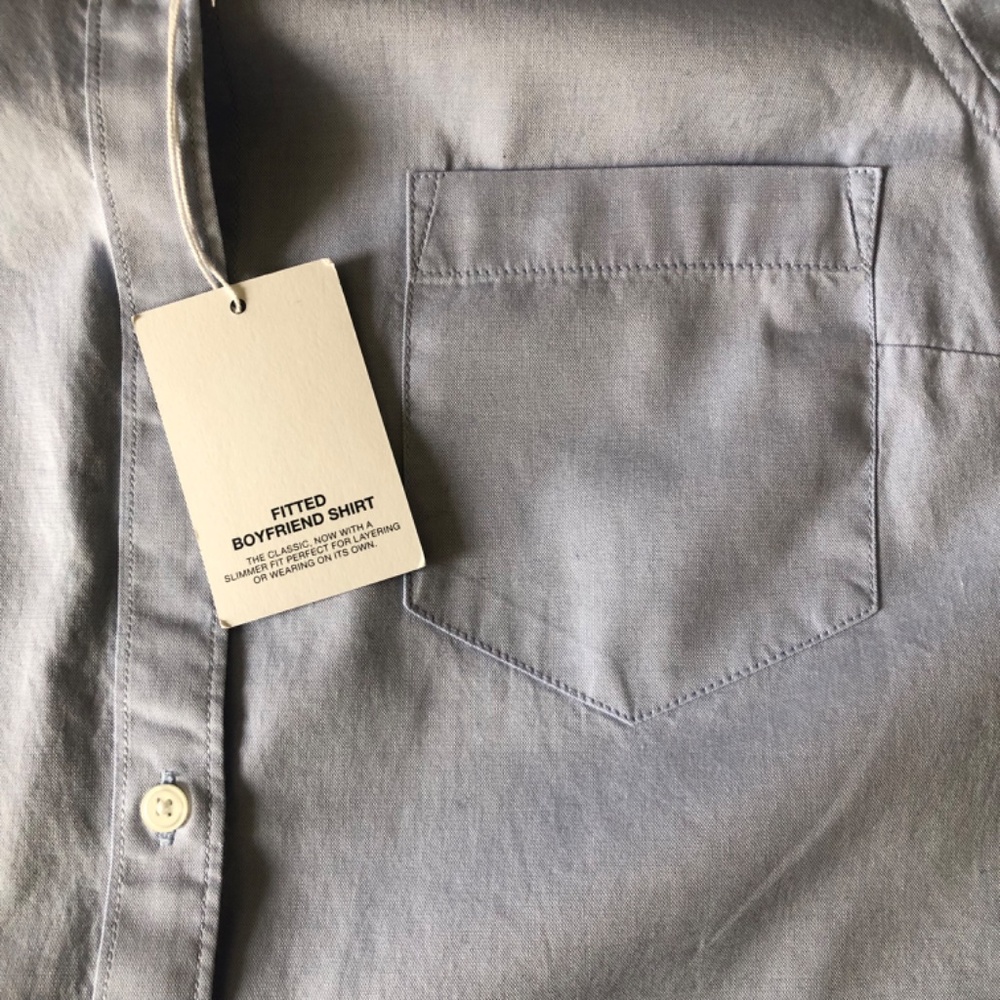 NWT Fitted Boyfriend Cotton Oxford Shirt/Blouse by GAP - Picture 7 of 13
